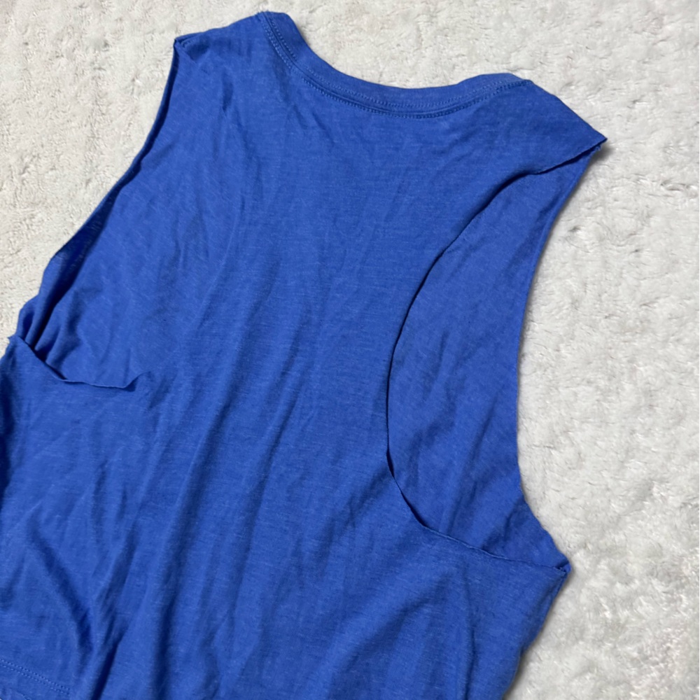 NWT- YOGA SIX Y6 CALM MIND CROP Blue Tank Top - Picture 9 of 11